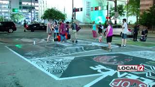 Cincinnati Police looking for vandals who poured red paint on Black Lives Matter mural