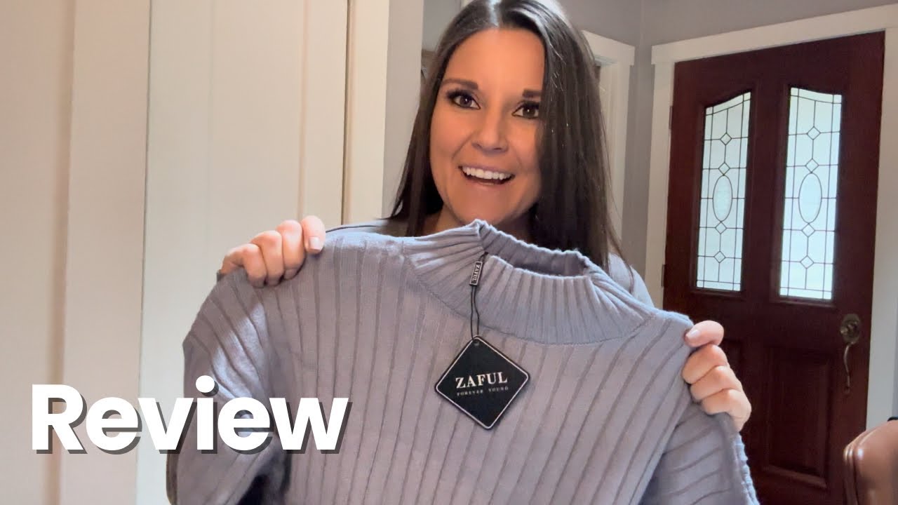 ZAFUL Women's Mock Neck Sweater Long Sleeve Ribbed Knit Honest Product Review