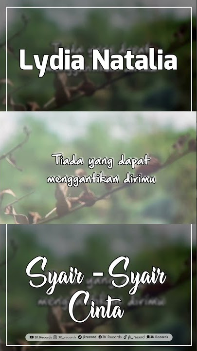 Lydia Natalia - Syair-Syair Cinta #Shorts