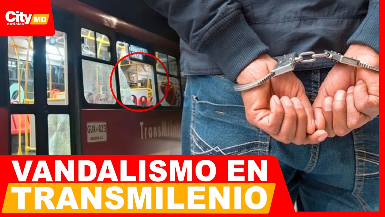 Hombre en situación de calle rompe vidrios de Transmilenio en Teusaquillo | CityTv