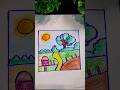 Beautiful village scenery drawing #landscape #art #drawing #pencildrawing #viralvideo #trending