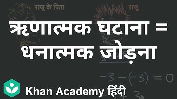Subtracting a Negative = Adding a Positive [Hindi] | Integers | Grade 6 | Maths | Khan Academy