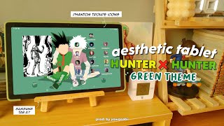aesthetic tablet homescreen –; 🍀🃏 green hunter x hunter theme screenshot 1