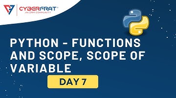 Day 7 - Functions, Scope and Scope of Variable in Python| Hands-on Training by Rutuja Kulkarni