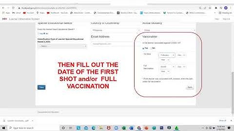 LEARNER VACCINATION TAGGING 2022