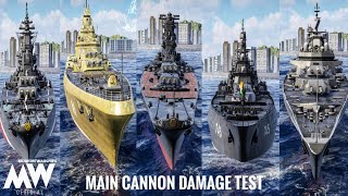 New Update All Battleship Main Cannon highest damage test 🔥- Modern Warships