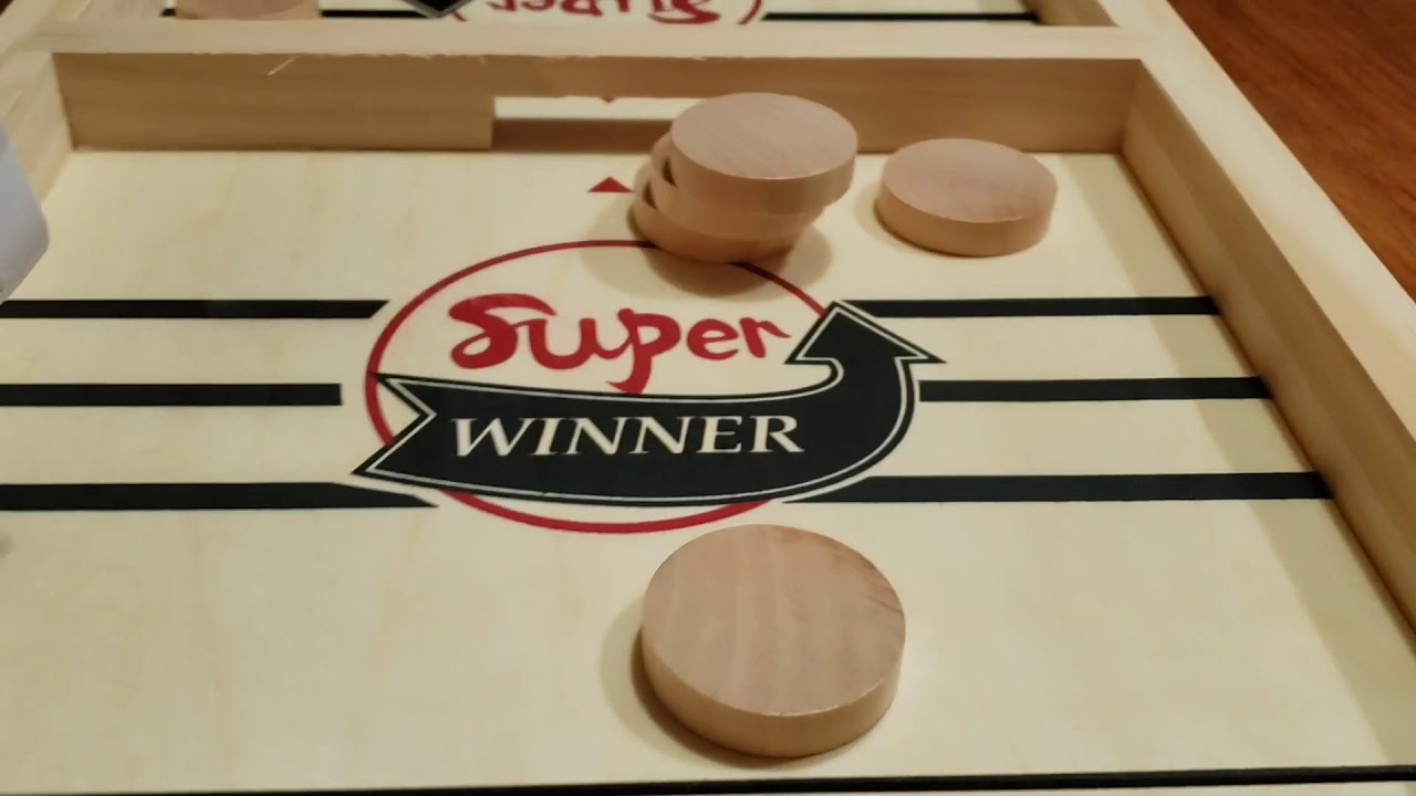 Large Fast Sling Puck Game - Super Board Games for a Family Game Night &  Party with Friends | Wooden Hockey Table | Foosball Winner Rapid Battle  Speed