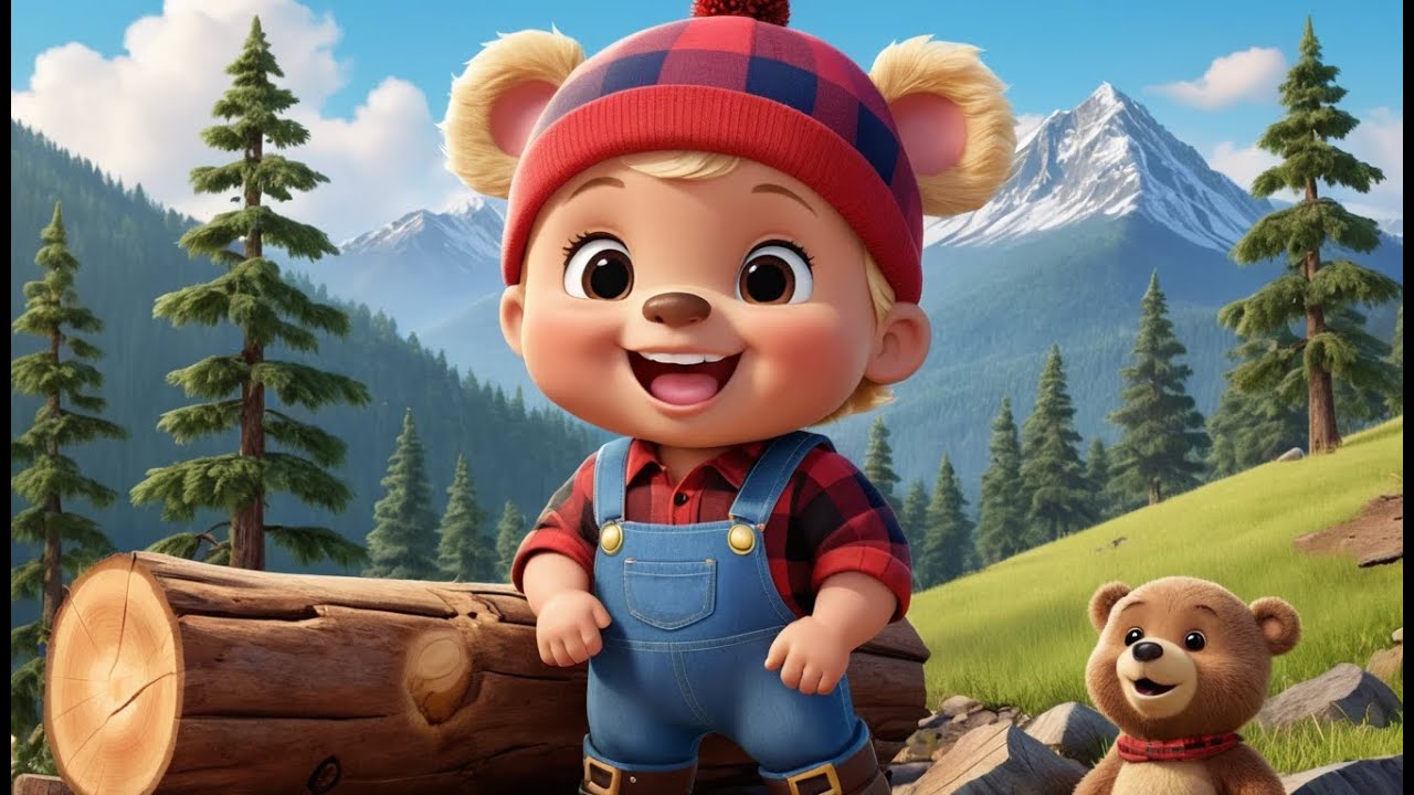 Strong Bear Builds a Mountain Cabin | Inspiring Adventure Song for Kids | Creative Learning Rhyme