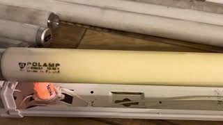 Polamp 40W / 2.1 white T12 fluorescent tube 1988 first start