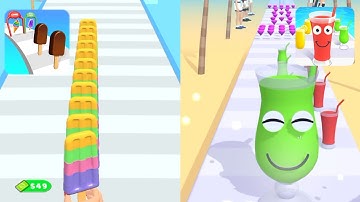 Satisfying Gameplay Juice Run vs Ice Cream Android IOS Mobile Game