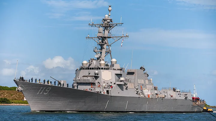 8K: US Navy USS Delbert D  Black arrives at Port C...