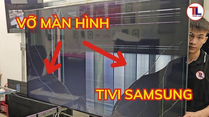 Cận cảnh Quá trình sửa Tivi Samsung bị VỠ MÀN HÌNH - YouTube