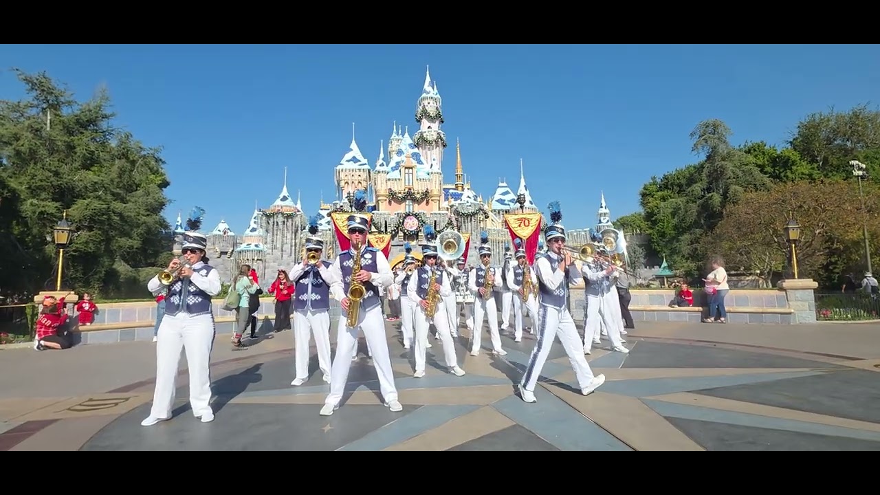 The Disneyland Band preforms at the  Castle Promenade. 12/1/2025 with a special guest 