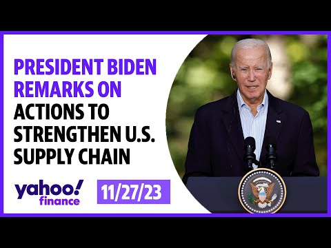 Live: president biden remarks on strengthening supply chains, and lowering costs for families