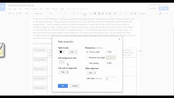Google Docs: How do I vertically align cells in a table.