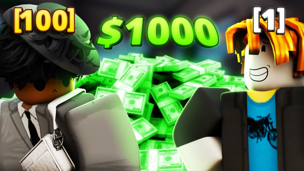 Игроки 1-100 уровня соревнуются за 1000$ (Roblox Bedwars)