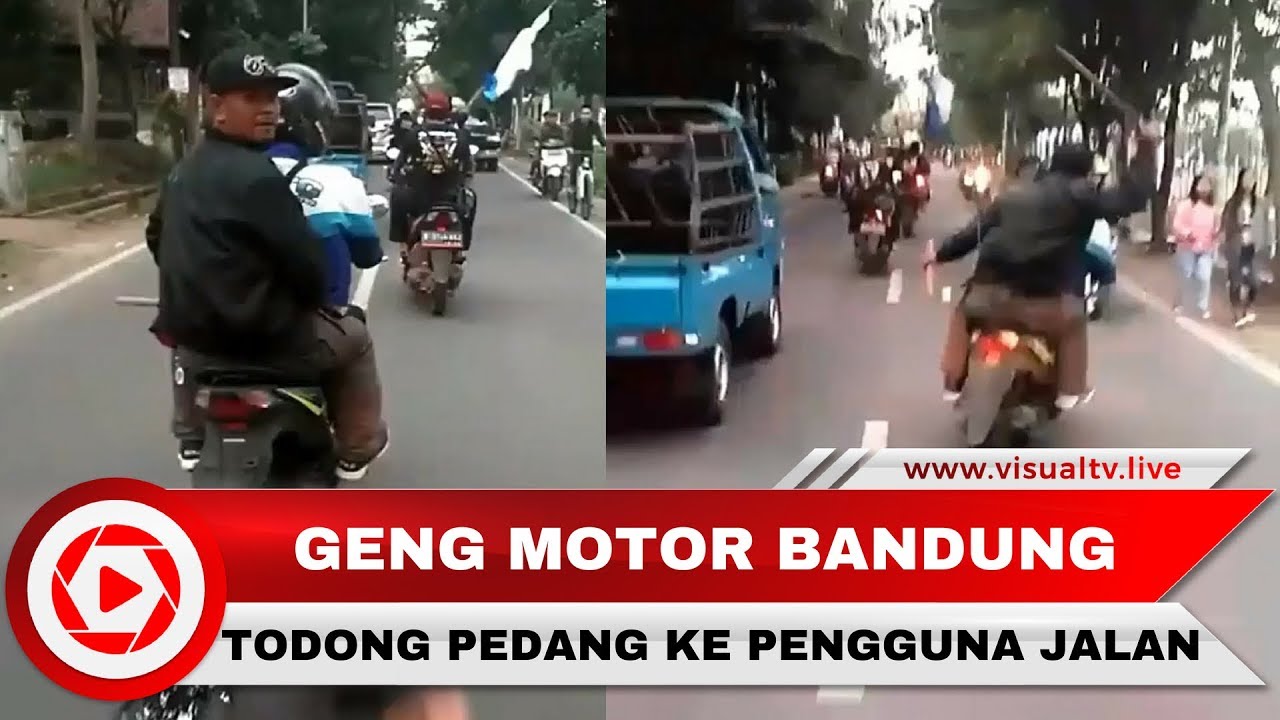 Meresahkan Geng Motor Bandung Todongkan Pedang Di Jalan YouTube