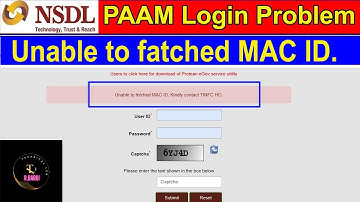 How To Solve Unable To Fatched Mac Id on NSDL.