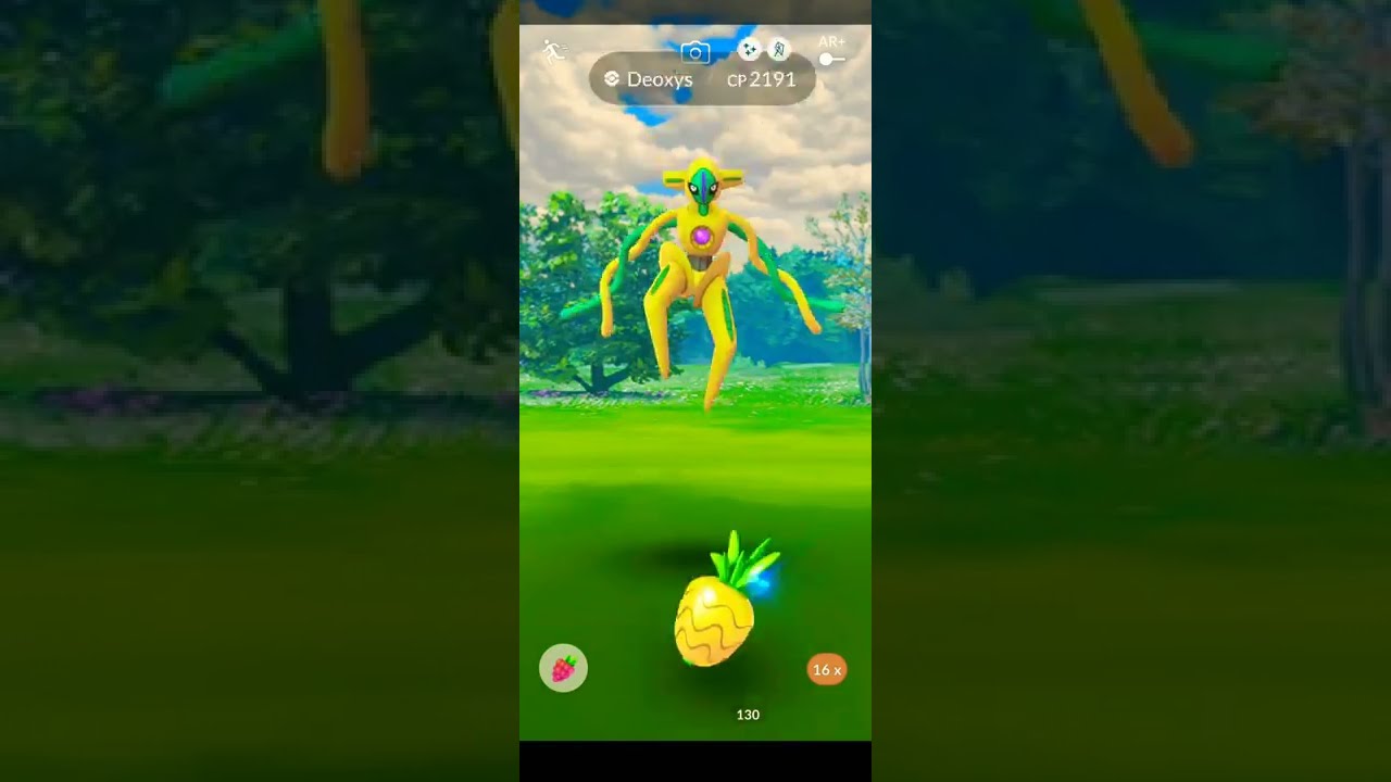 Catching a Shiny Deoxys Pokémon GO