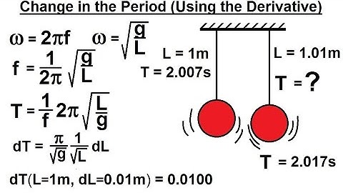 Calculus 1: Rate of Change (9 of 10) Change in Period (using Derivative)