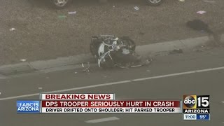 DPS trooper seriously injured in crash
