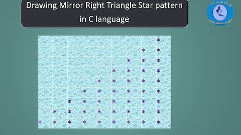 Star pattern for Mirror Right Triangle using C program | #SkillupwithGenie