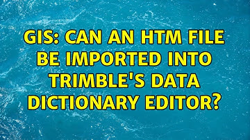 GIS: Can an htm file be imported into Trimble