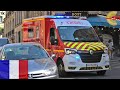 Paris vsav 490 caserne blanche en urgence  rtw auf einsatzfahrt  lights and siren code 3  bspp