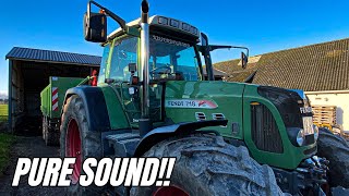 STRAIGHT PIPE on Fendt vario 718 & PURE SOUND!!!