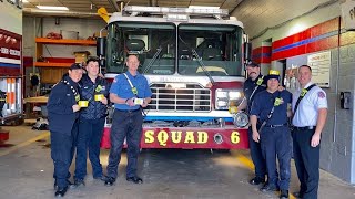 Paterson NJ Fire Dept New Squad 6 arriving at the Southside Fire for Full Duty 1st Day in service