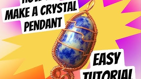 HOW TO WIRE WRAP ODD SHAPED CRYSTALS: Copper Wire Pendant BEGINNER 20 MIN Tutorial Start to Finish