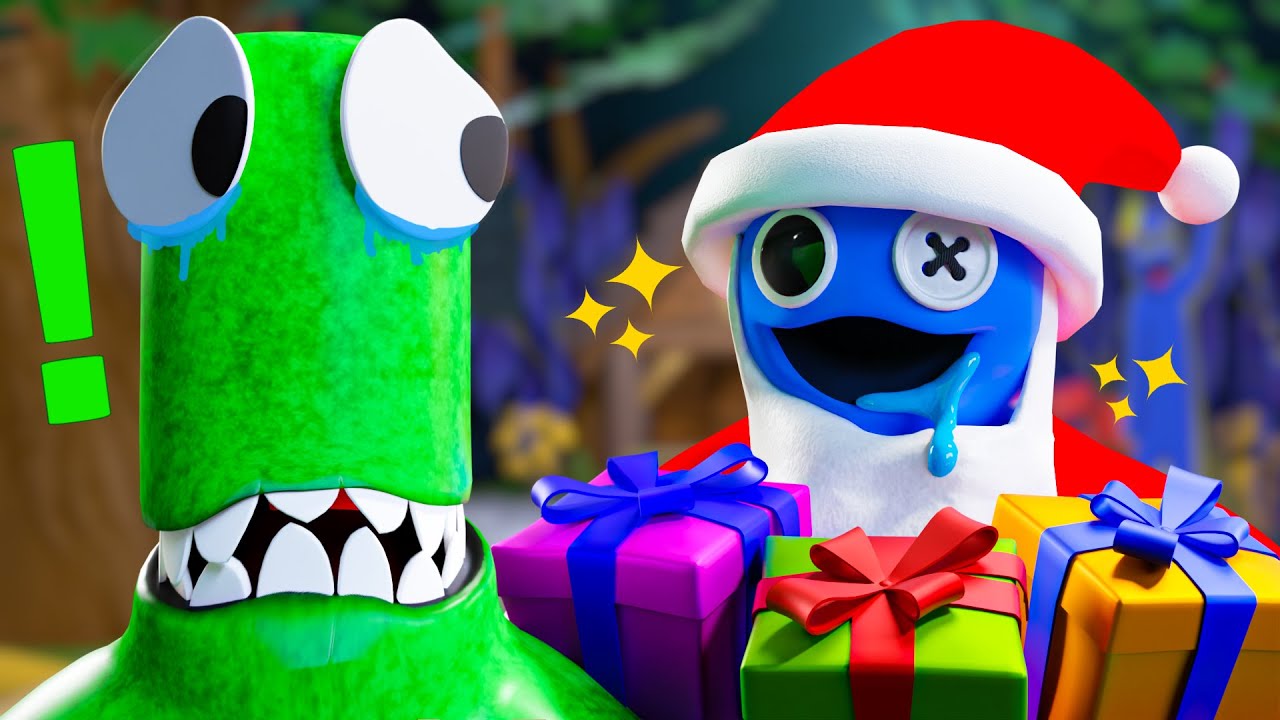 Blue Character Rainbow Friends Roblox Neon Christmas Gift 