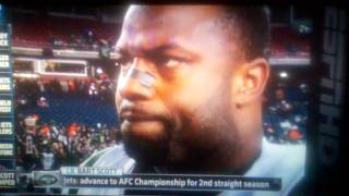 Bart Scott of the New York Jets pumped up Cant Wait