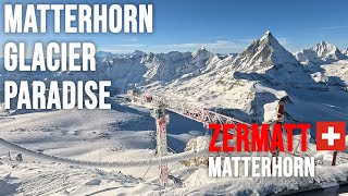 [4K] Skiing Zermatt, Matterhorn Glacier Paradise View Point 3883m, Wallis Switzerland, GoPro HERO11