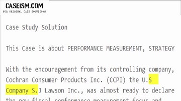S. J. Lawson, Inc.-A Performance Measurement Behavioral Audit Case Study Help - Caseism.com
