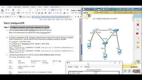 Lab – Configure Extended VLANs, VTP, and DTP 2