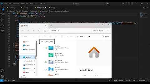 telegram bot using node js (weather bot)