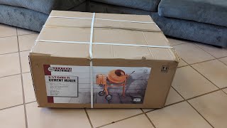 2022 Harbor Freight 3-1/2 Cubic Ft. Cement Mixer Unboxing / Assembly