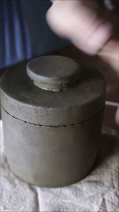 Ceramic jar with a lid - Thank you all for being here ♡