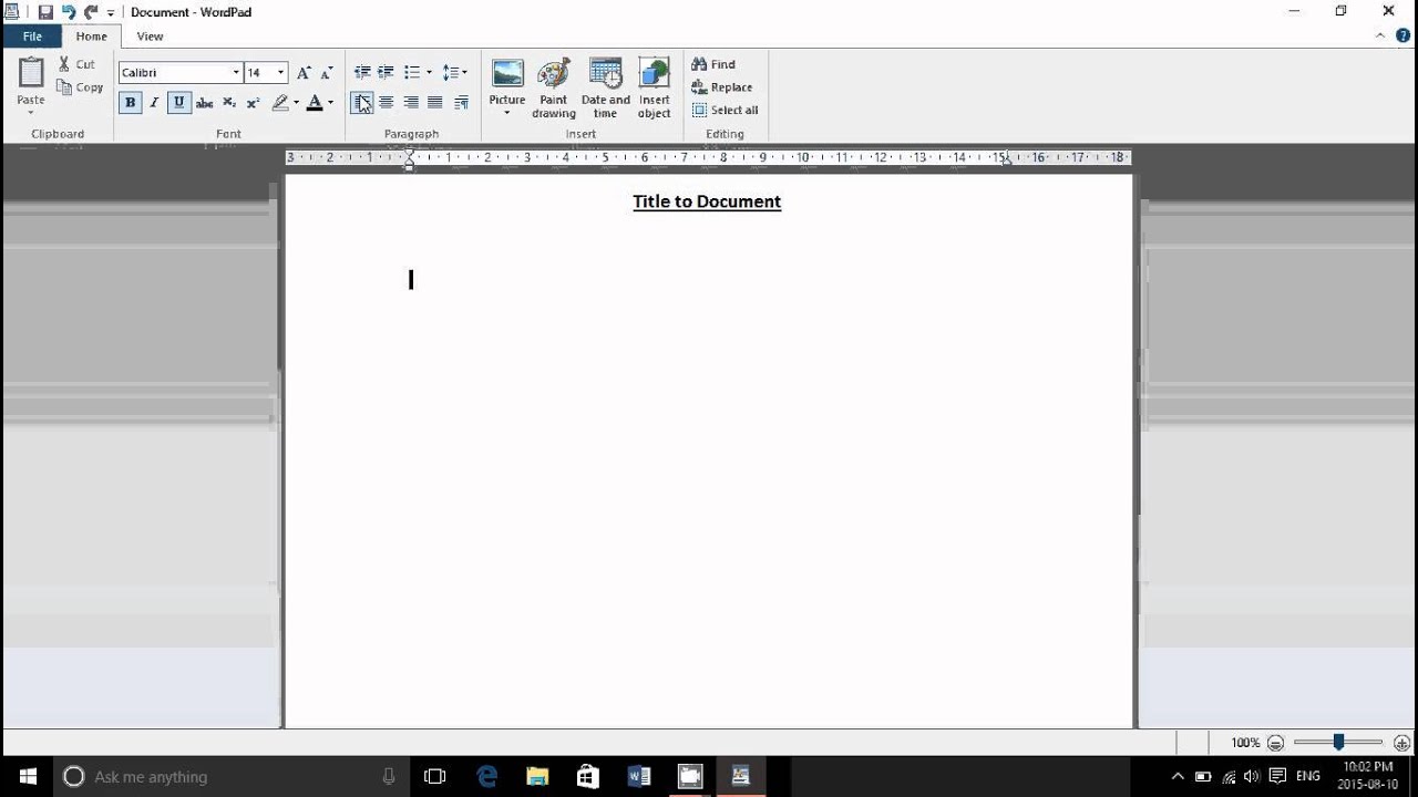 Windows 10 Tips And Tricks Basic Word Processor To Write Letters And