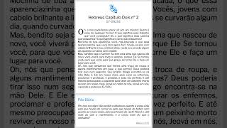 HEBREUS CAPÍTULO DOIS N°2 #paodiario