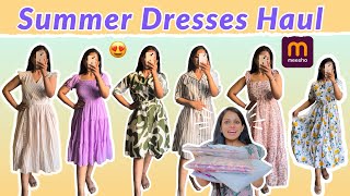 Summer Dresses Haul from Meesho 💕| Maxi/Midi Dresses under ₹500 😍 | Try On Haul | Sakshi Jindal