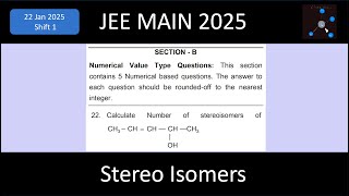 Calculate Number of stereoisomers of CH3-CH=CH-CH(OH)-CH3