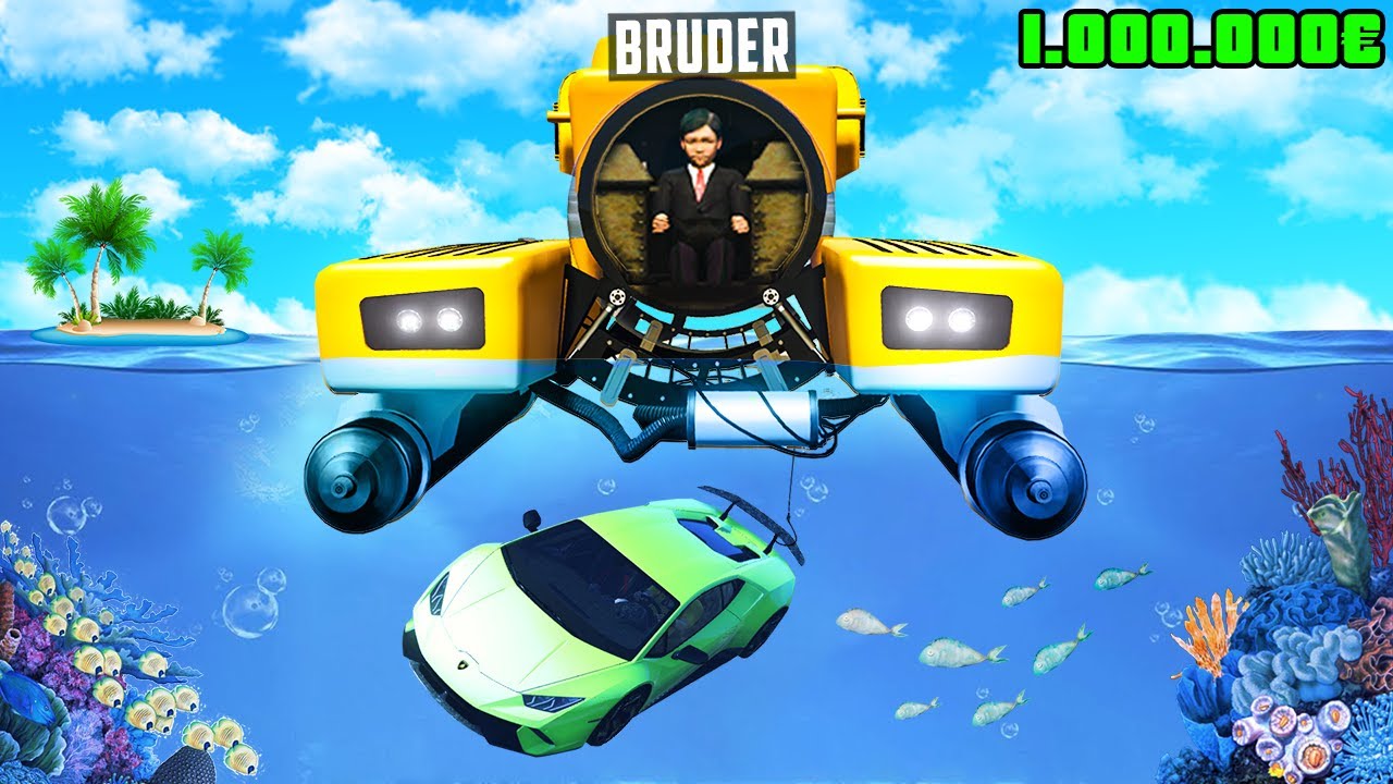 KLEINER BRUDER findet VERSUNKENE AUTOS in GTA 5 RP!