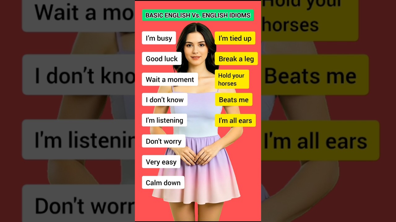 Basic English vs English Idioms | Speak Like a Native Speaker 🇺🇸 