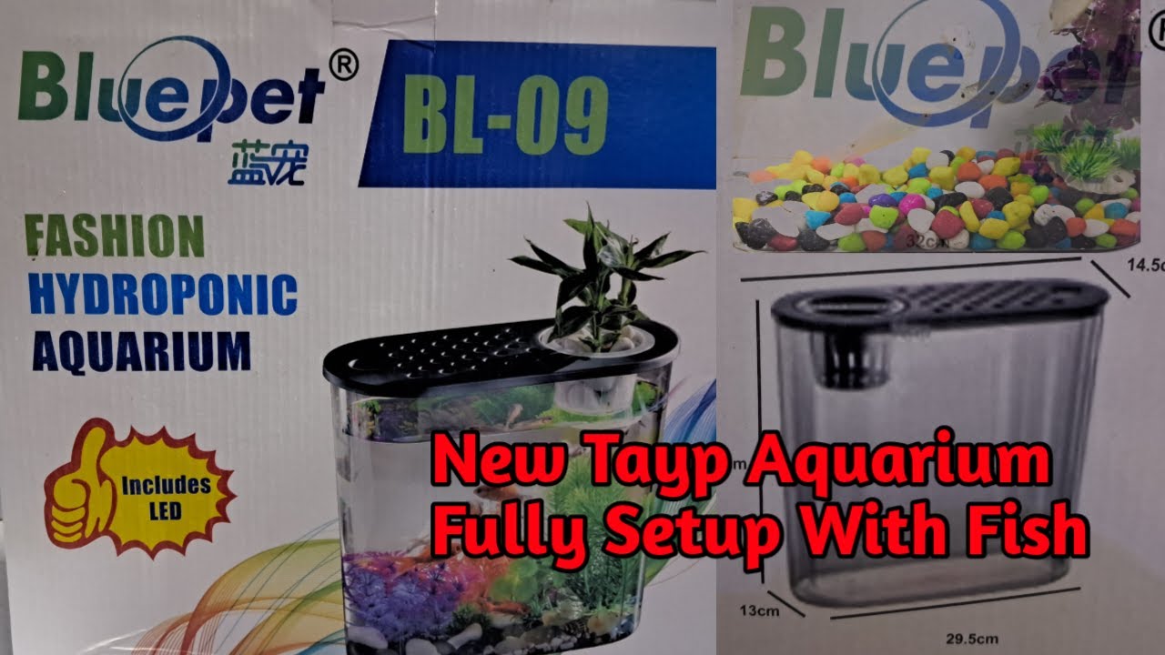 New Tayp Aquarium Fully Setup With Fish Blue Pet BL-09 
