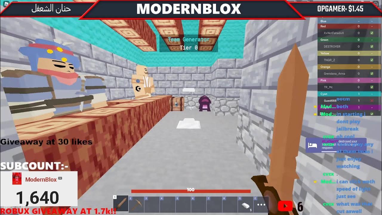 Playing Jailbreak Bedwars Pet sim and more live l Giveaways l road to