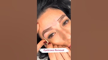 Eyebrows removal short video #juliedesigner #microbladingeyebrows #microbladingbrows #makeup