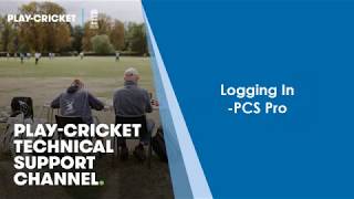 Logging in - PCS Pro