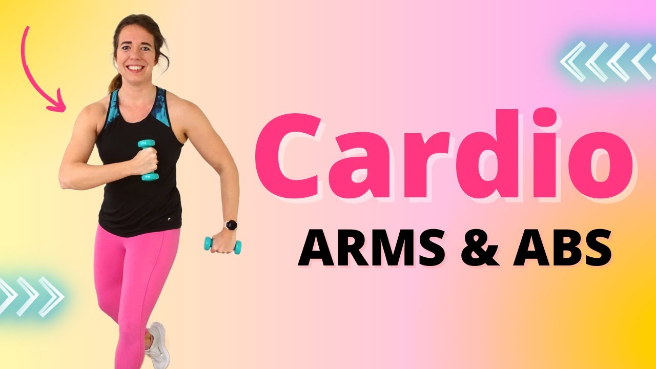 25 Minute Cardio Arms & Abs Workout - Burning Calories and Toning - Light Weights